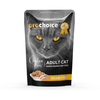 Prochoice Chicken and Liver Chunks in Jelly For Adult Cats – 85 Gram