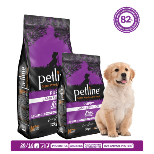 PETLINE Super Premium Puppy Dog Food with Lamb Selection – 3 kg