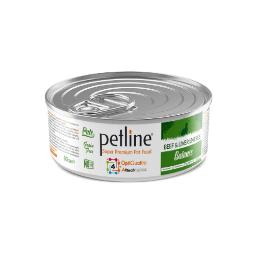 Petline Adult Cat Wet Food Beef & Liver Tin 80g