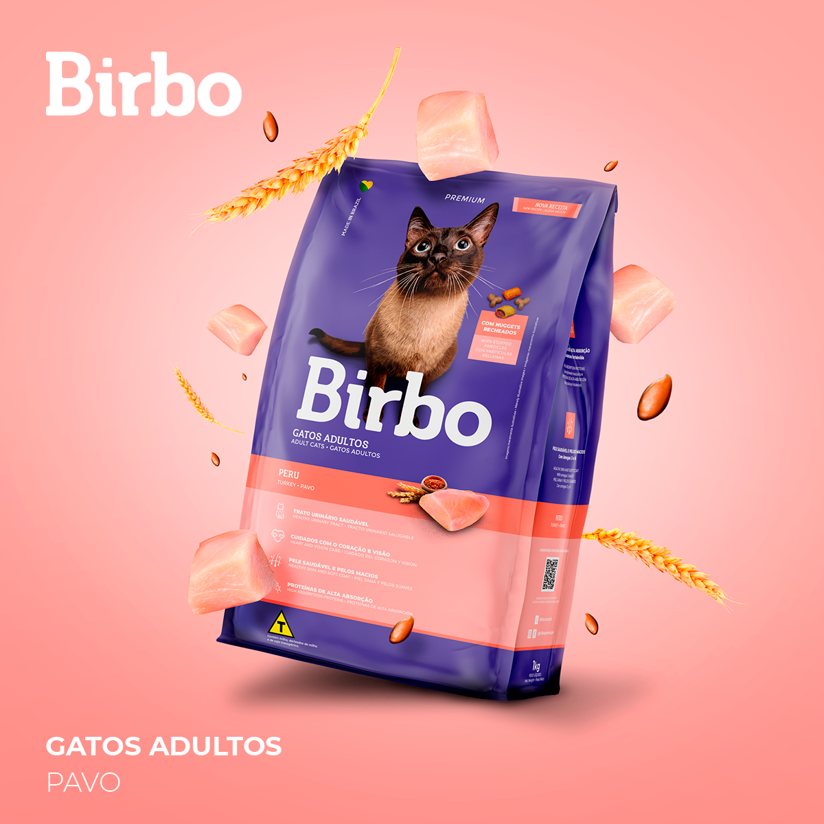 Birbo Adult Cat Food – Turkey Flavour