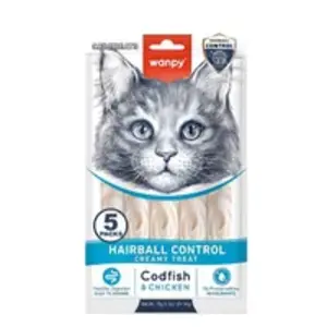 WANPY Hairball Control Creamy Treat Chicken & Codfish
